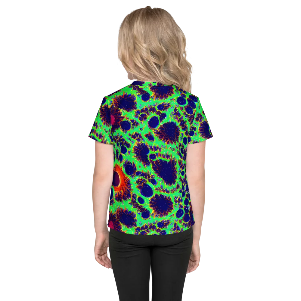 Neon Bloomfield on Kids Crew Neck T-Shirt — Back