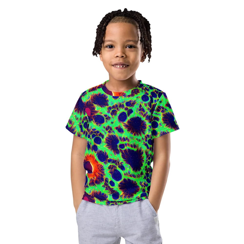 Neon Bloomfield on Kids Crew Neck T-Shirt — Front