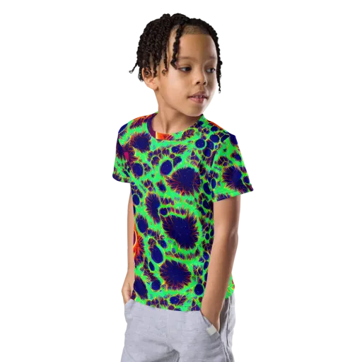 Neon Bloomfield on a Kids Crew Neck T-Shirt