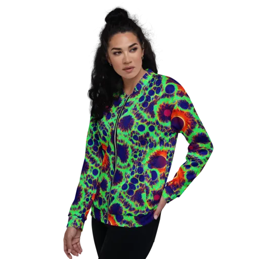 Neon Bloomfield on a Bomber Jacket