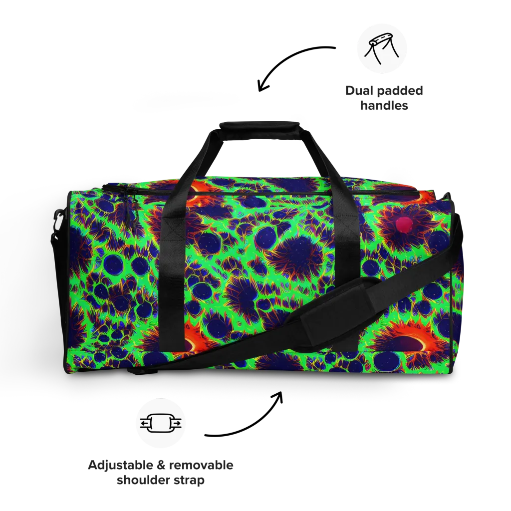 Neon Bloomfield on Duffle Bag — Front