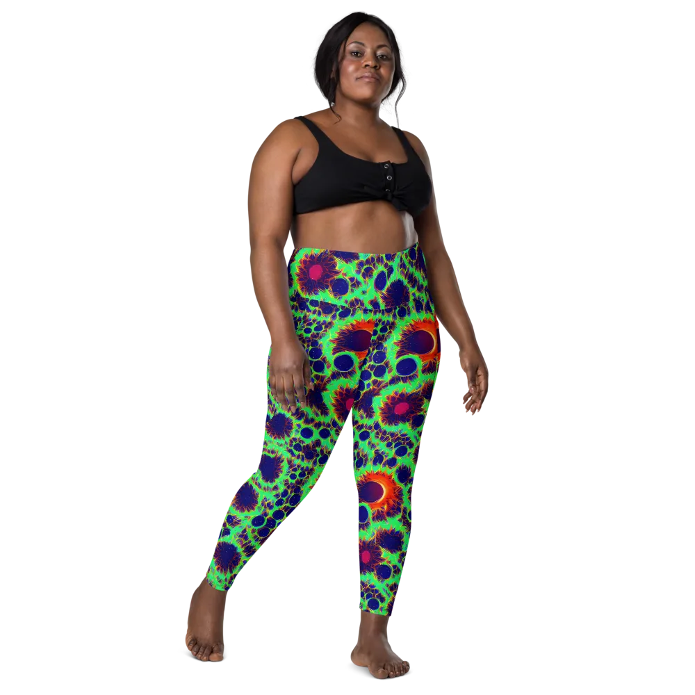 Neon Bloomfield on Leggings with Pockets — Front