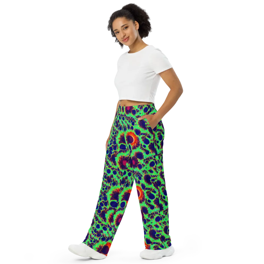Neon Bloomfield on Wide-Leg Pants — Left Front