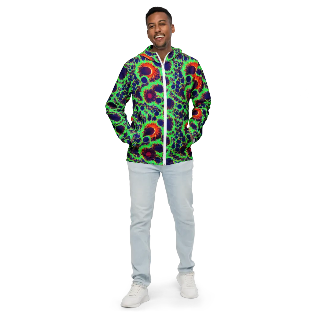 Neon Bloomfield on Men's Windbreaker — Front
