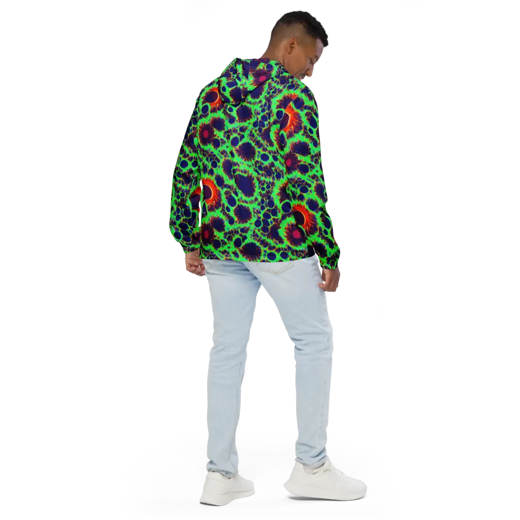 Neon Bloomfield on Men's Windbreaker — Back