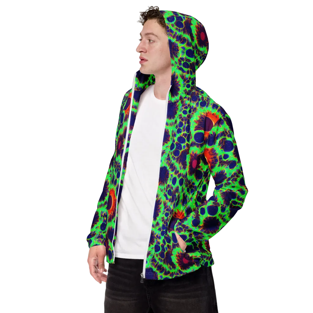 Neon Bloomfield on Men's Windbreaker — Left Front