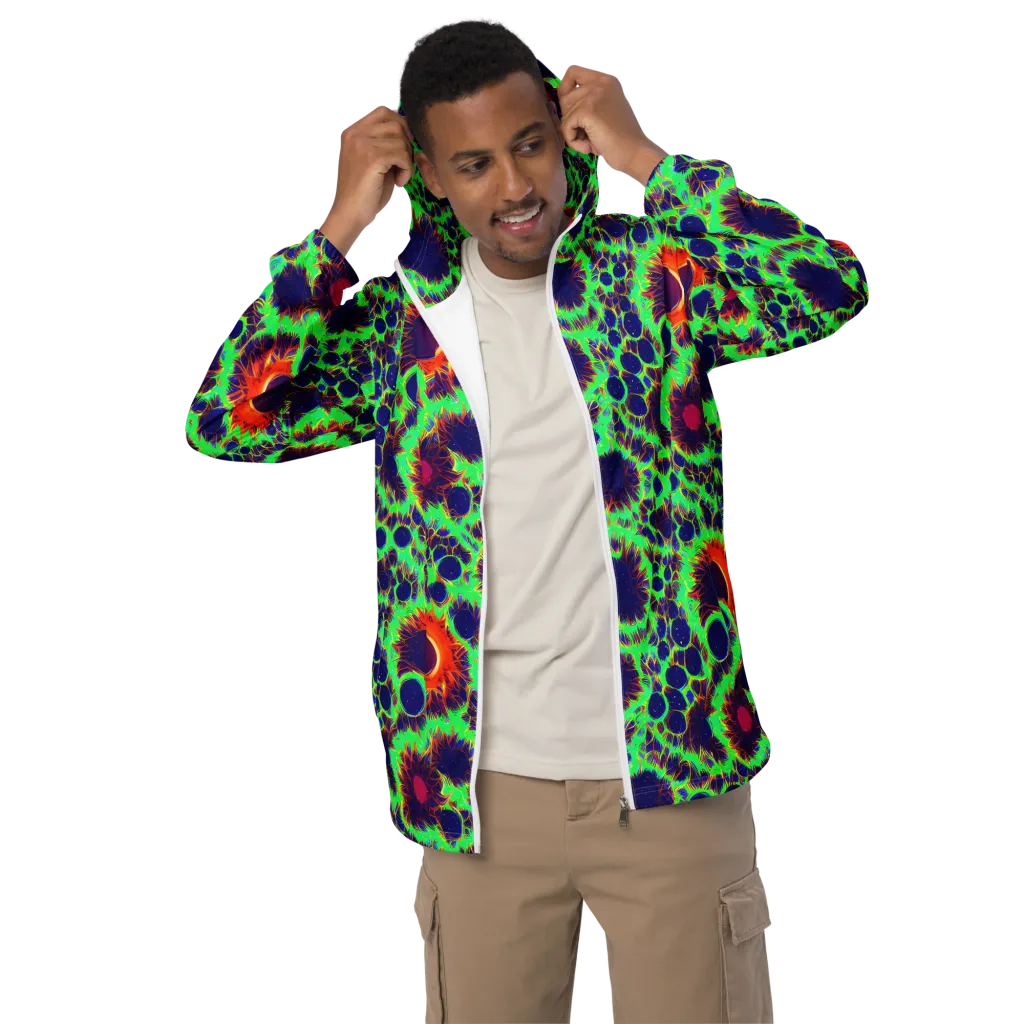Neon Bloomfield on Men's Windbreaker — Front