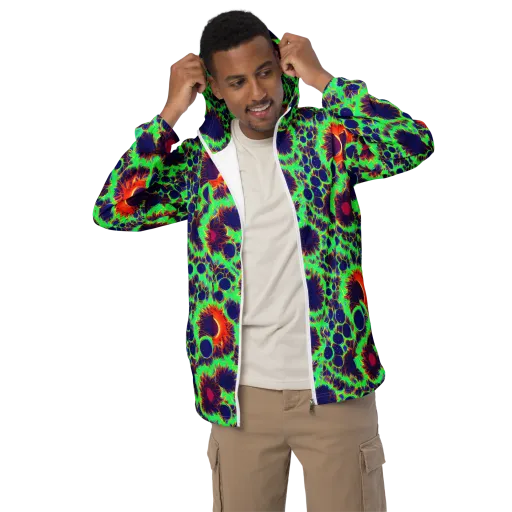 Neon Bloomfield on a Men's Windbreaker