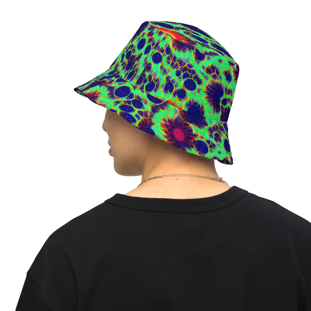 Neon Bloomfield on Reversible Bucket Hat — Back Inside