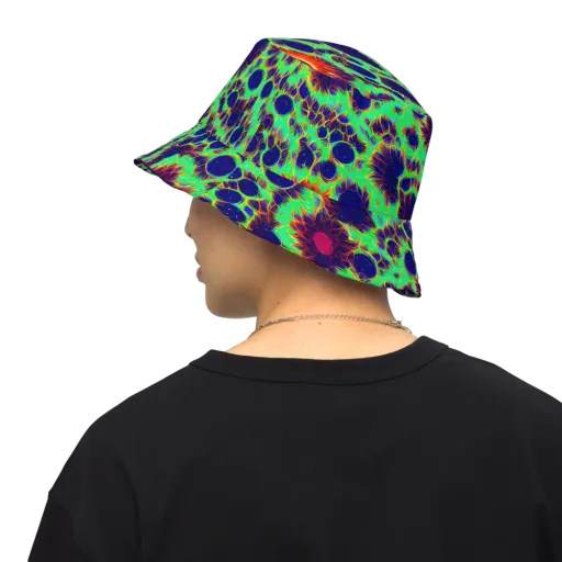 Neon Bloomfield on a Reversible Bucket Hat