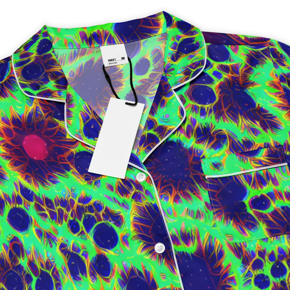 Neon Bloomfield on Women's Short Sleeve Pajama Top — Product details