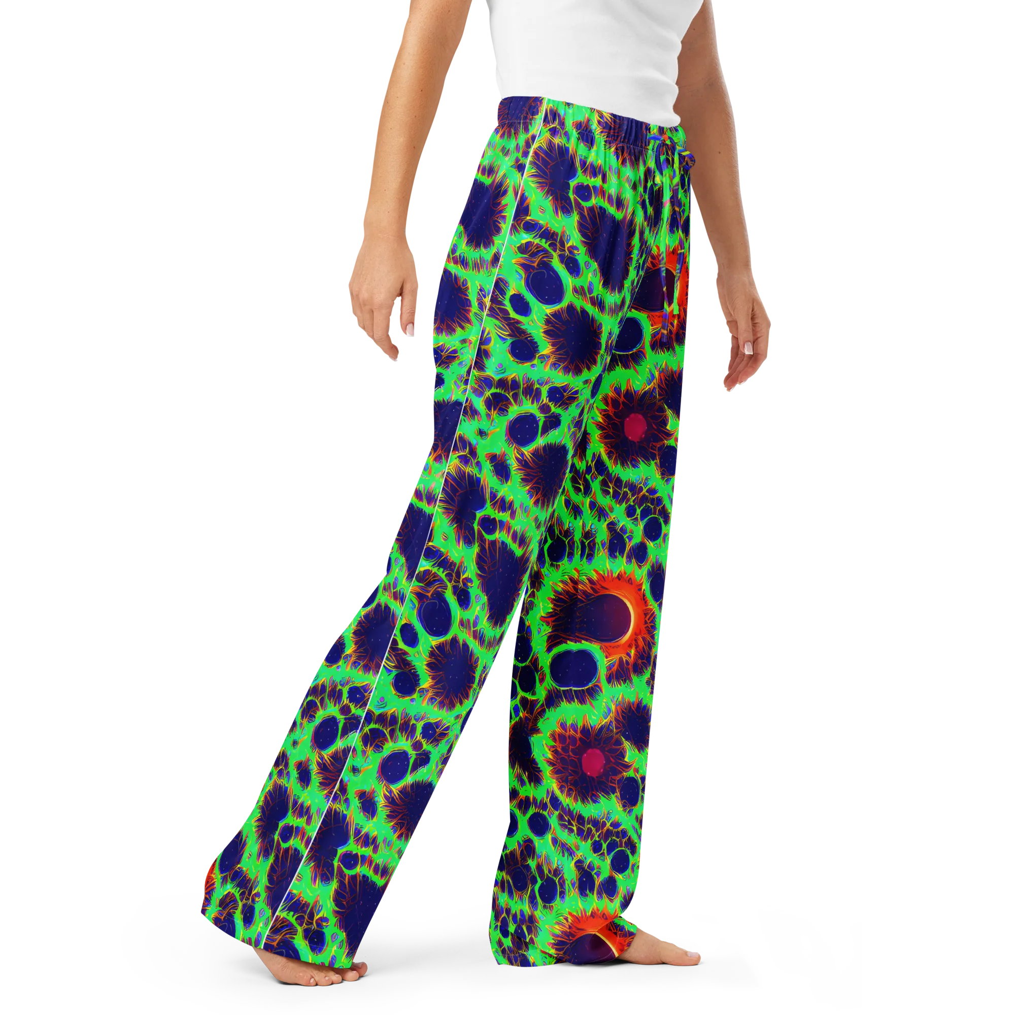 Neon Bloomfield on Women's Pajama Pants — Right Front