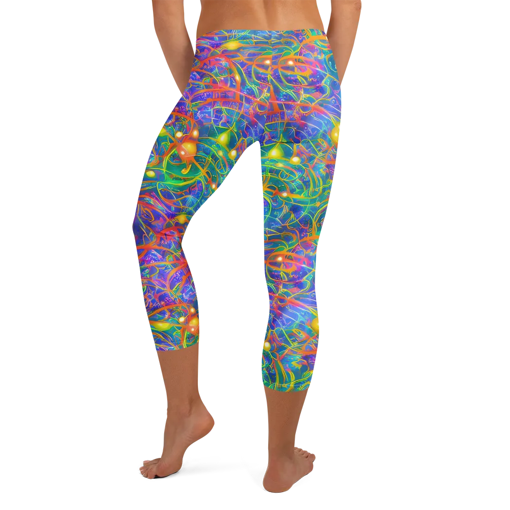 Psychedelic Vines on Capri Leggings — Back