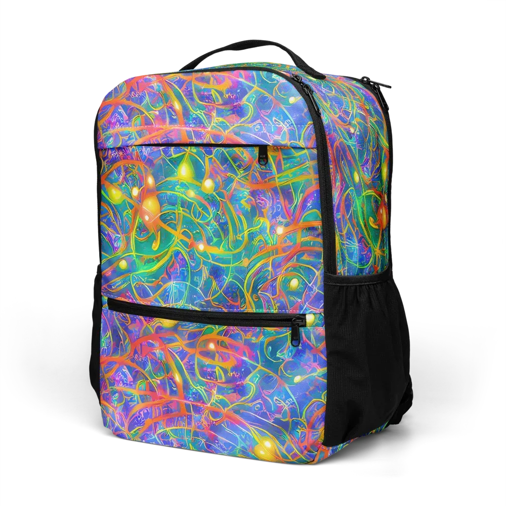 Psychedelic Vines on Utility Backpack — Left Front