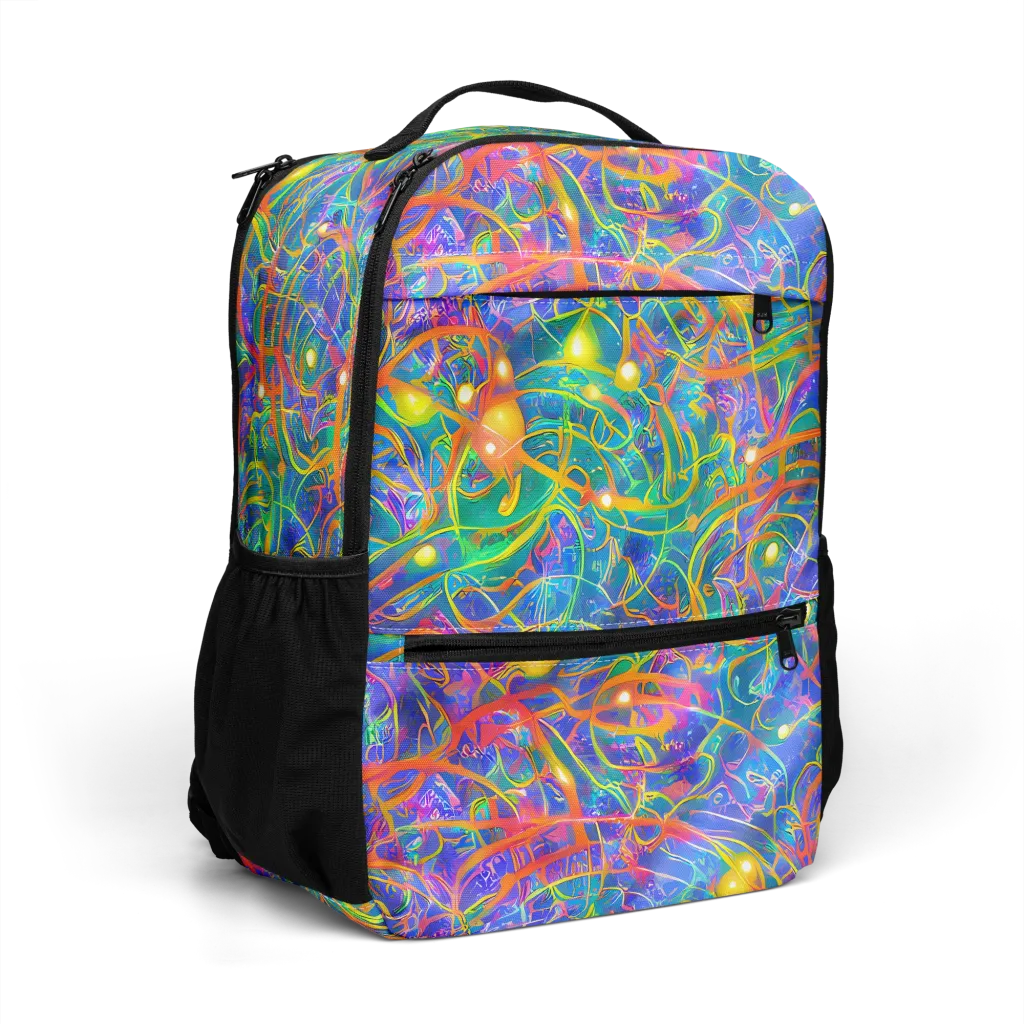 Psychedelic Vines on Utility Backpack — Right Front