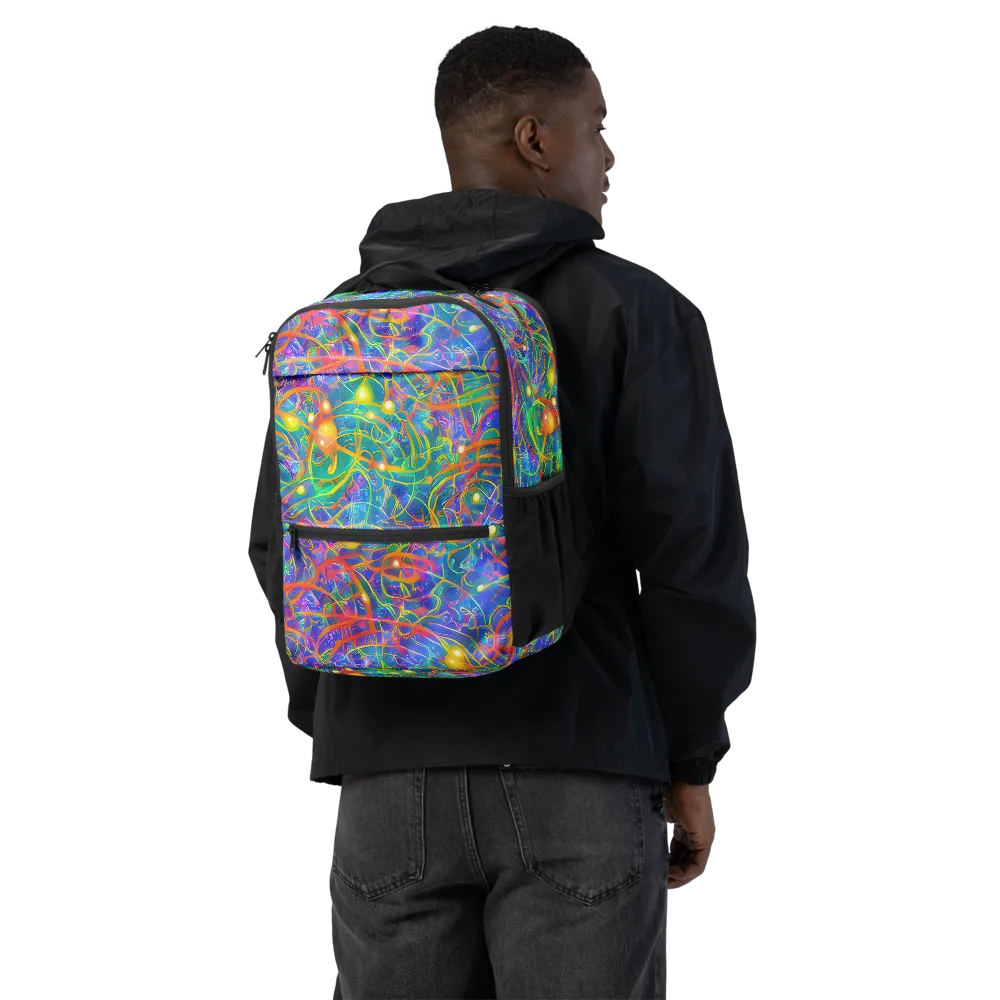 Psychedelic Vines on Utility Backpack — Back