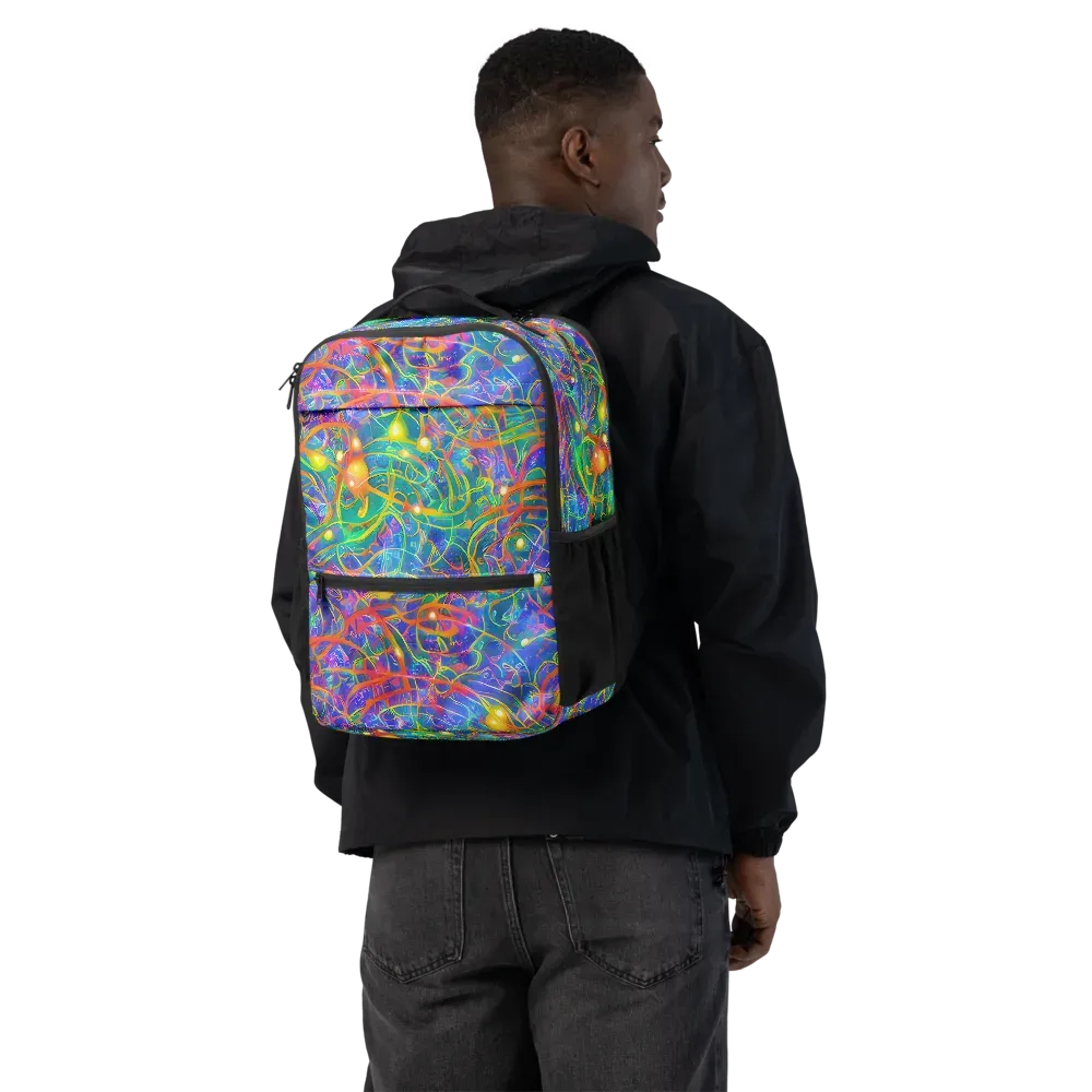 Psychedelic Vines on Utility Backpack — Back