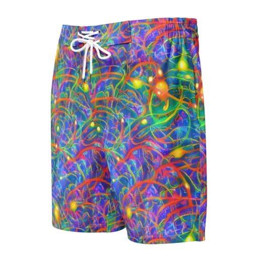 Psychedelic Vines on a Men's Board Shorts