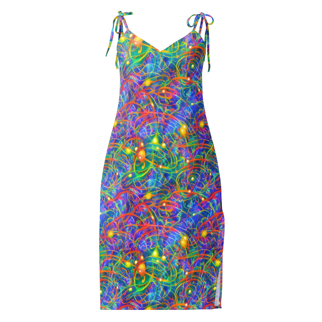 Psychedelic Vines on Slip Dress — Front
