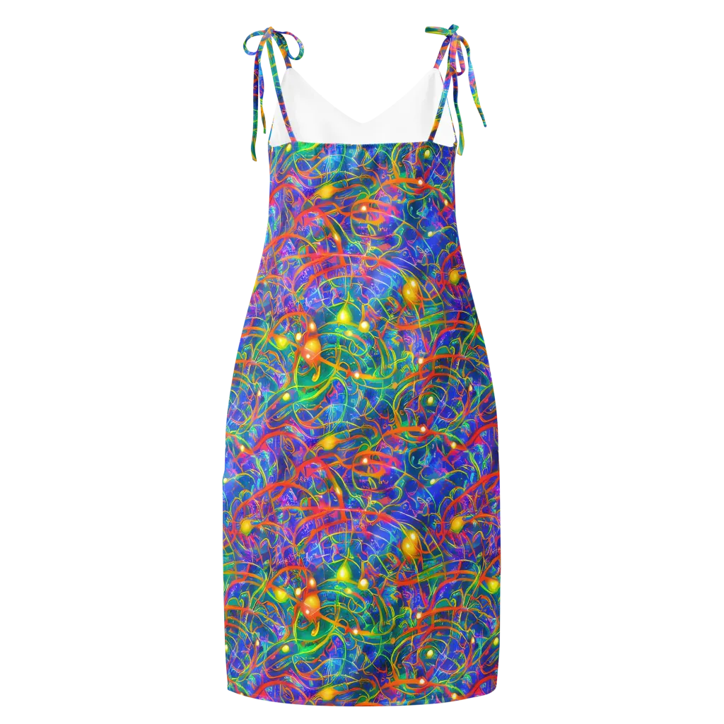 Psychedelic Vines on Slip Dress — Back