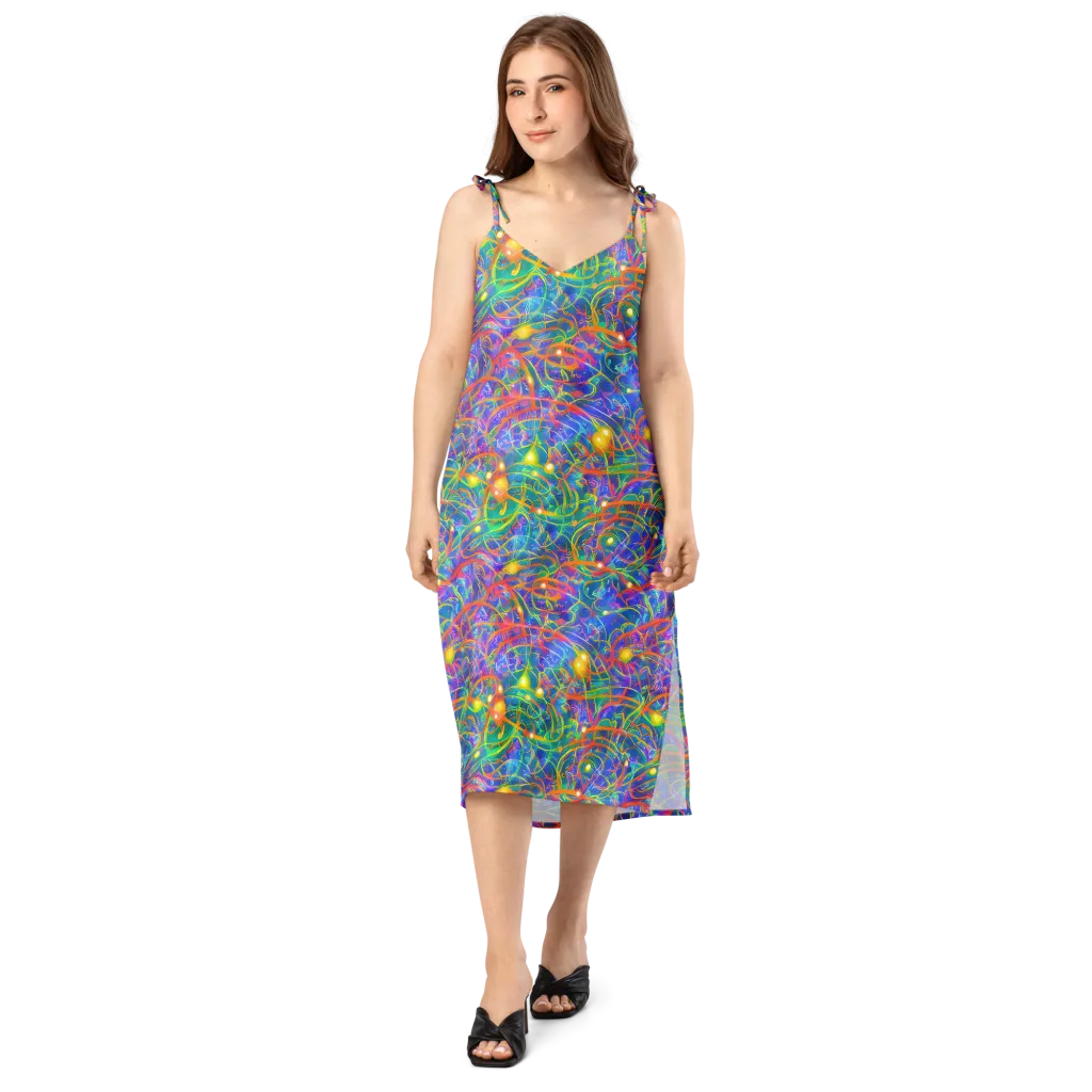 Psychedelic Vines on Slip Dress — Front