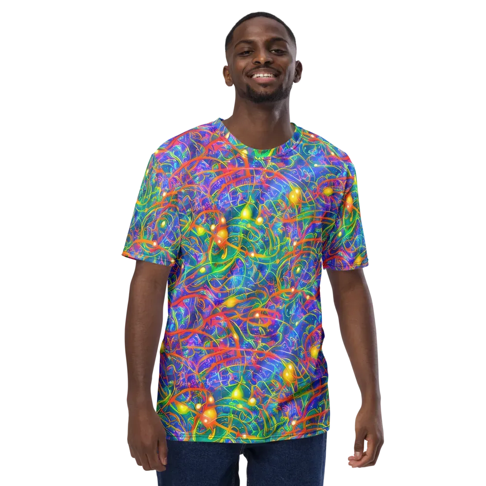 Psychedelic Vines on Men's Crew Neck T-Shirt — Front