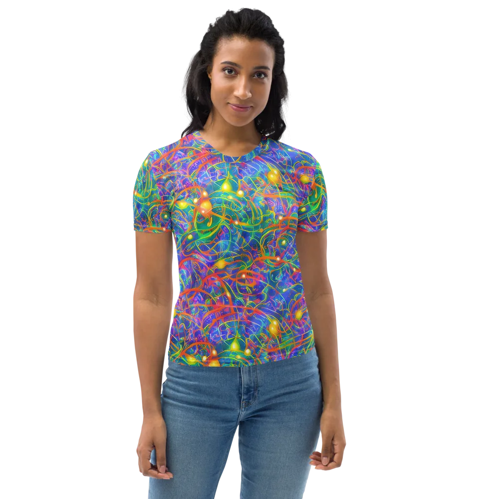 Psychedelic Vines on Women's Crew Neck T-Shirt — Front