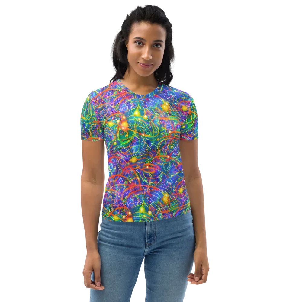 Psychedelic Vines on Women's Crew Neck T-Shirt — Front