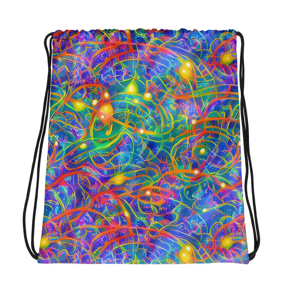 Psychedelic Vines on Drawstring Bag — Photo
