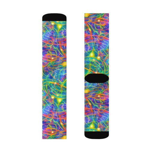 Psychedelic Vines on a Socks
