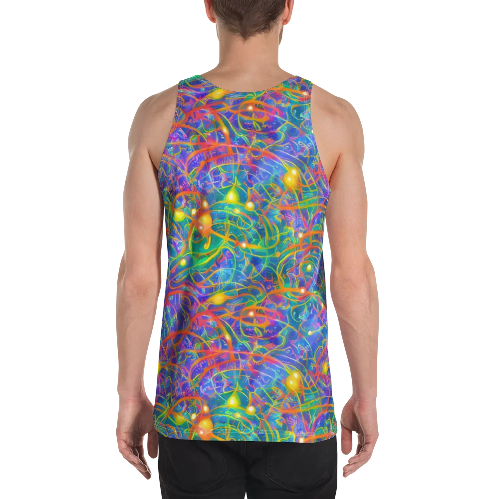 Psychedelic Vines on Men's Tank Top — Back