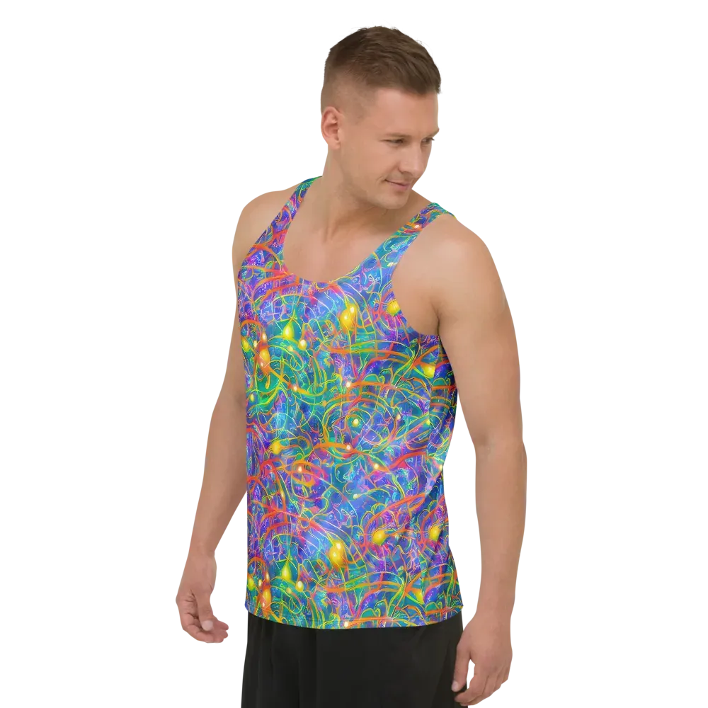 Psychedelic Vines on Men's Tank Top — Left Front