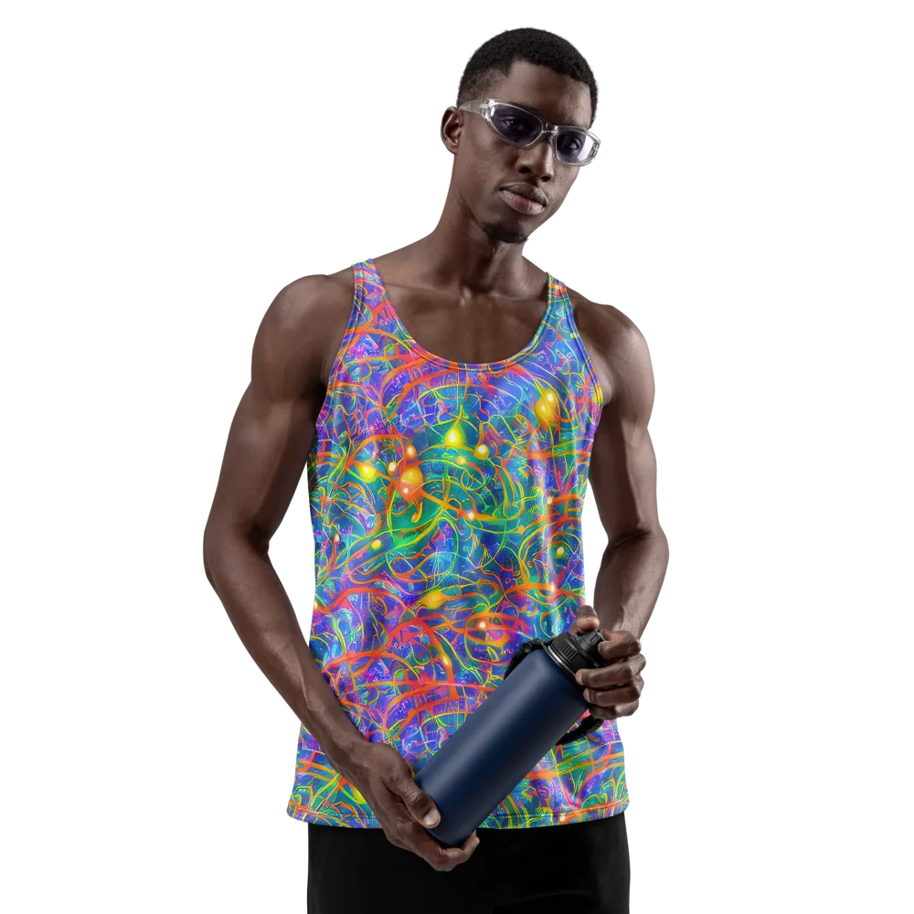 Psychedelic Vines on Men's Tank Top — Front