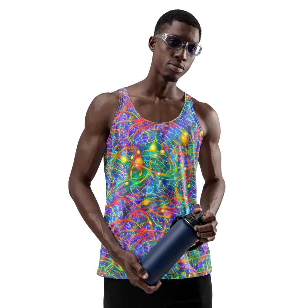 Psychedelic Vines on Men's Tank Top — Front