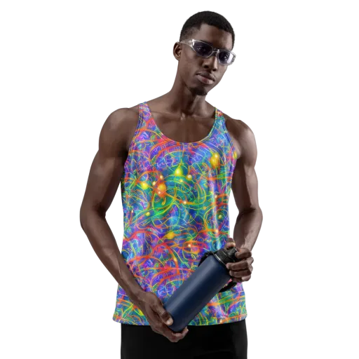 Psychedelic Vines on a Men's Tank Top