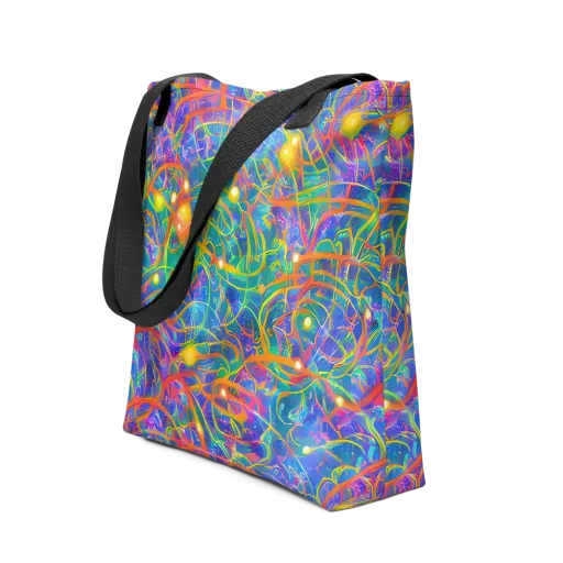Psychedelic Vines on a Tote Bag