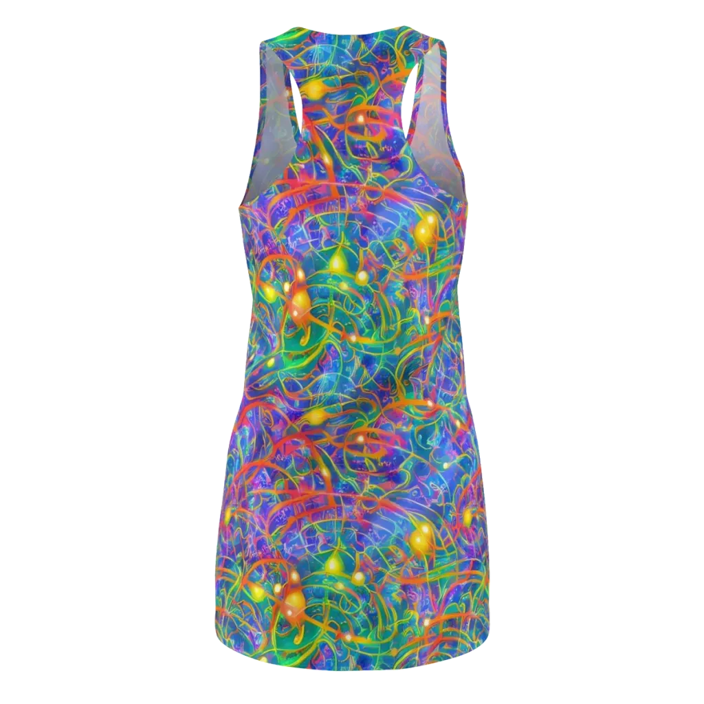 Psychedelic Vines on Racerback Dress — Back