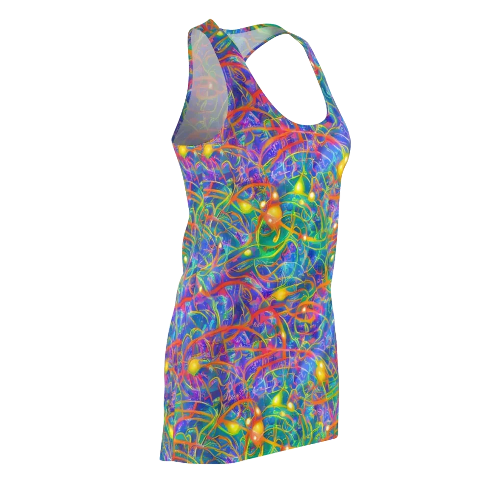 Psychedelic Vines on Racerback Dress — Front Side