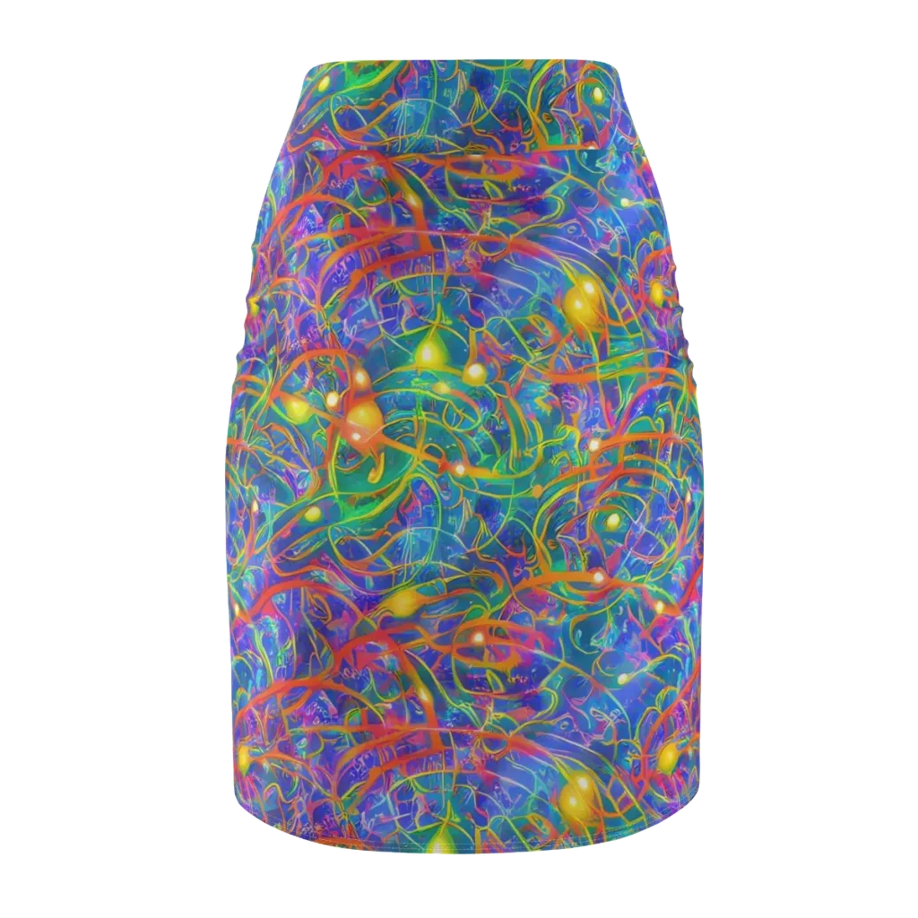 Psychedelic Vines on Pencil Skirt — Back