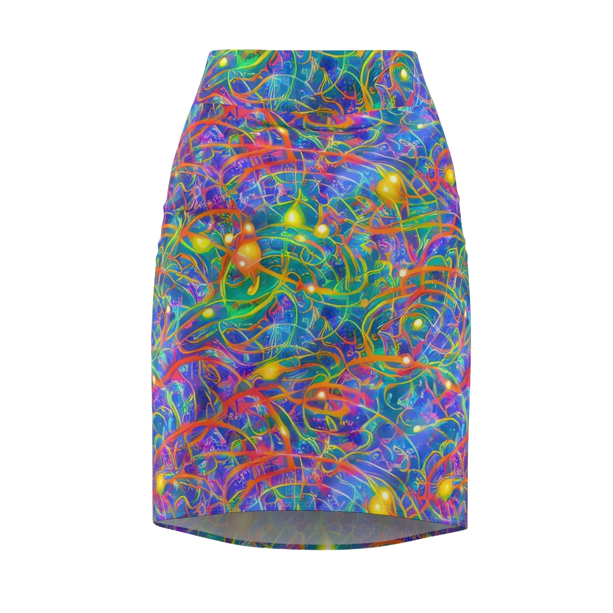 Psychedelic Vines on Pencil Skirt — Front