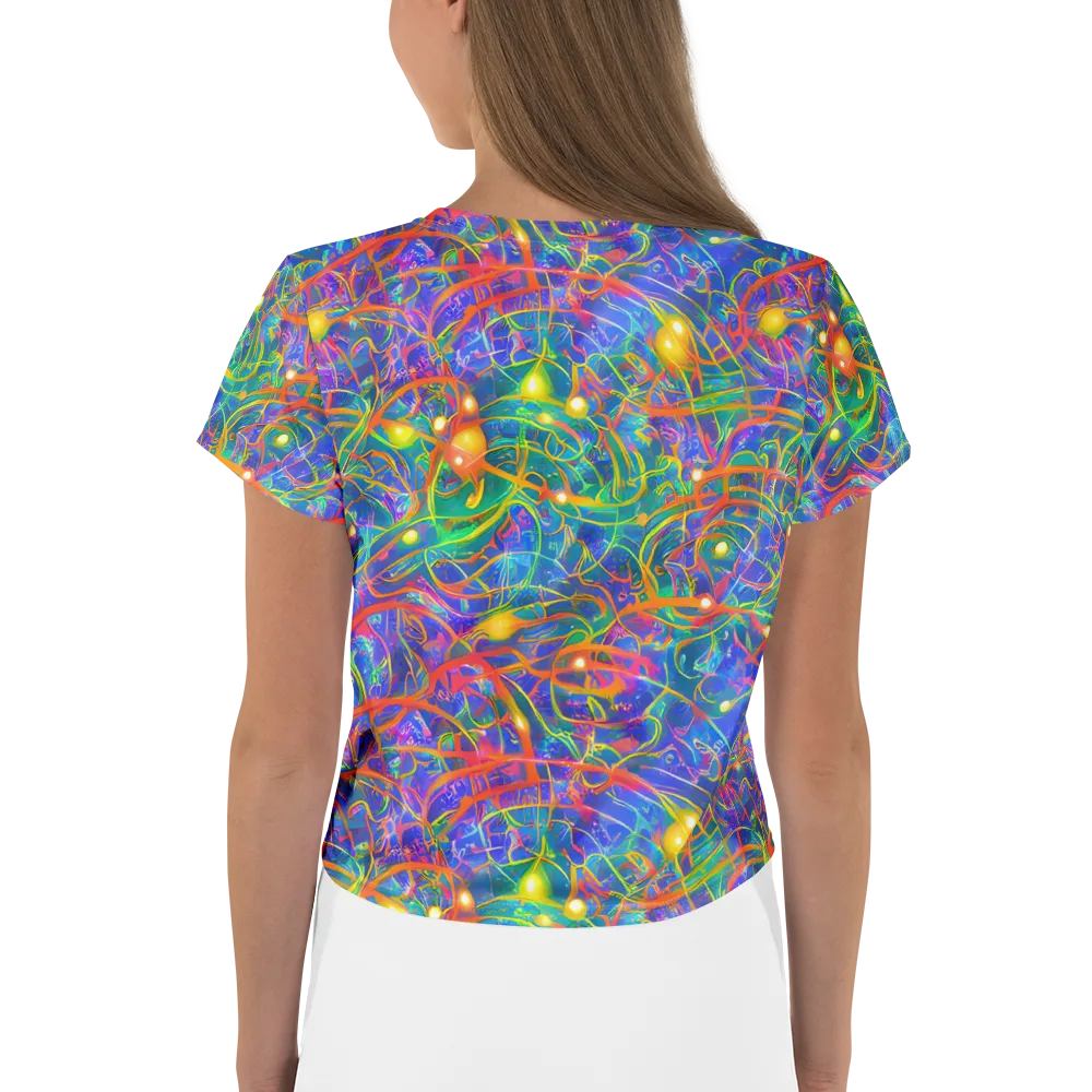 Psychedelic Vines on Crop Tee — Back
