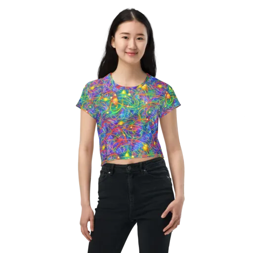 Psychedelic Vines on a Crop Tee