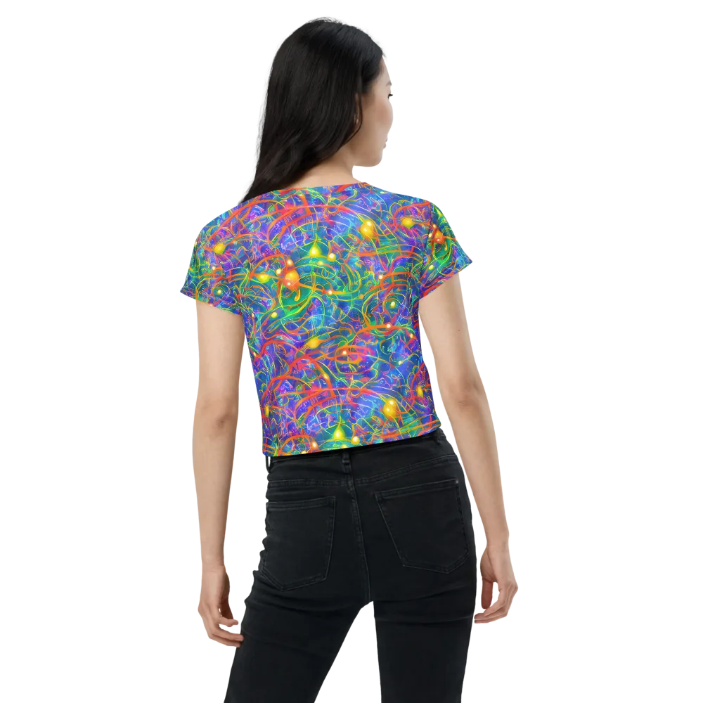 Psychedelic Vines on Crop Tee — Back
