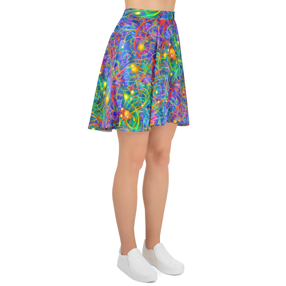 Psychedelic Vines on Skater Skirt — Right