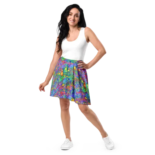 Psychedelic Vines on a Skater Skirt