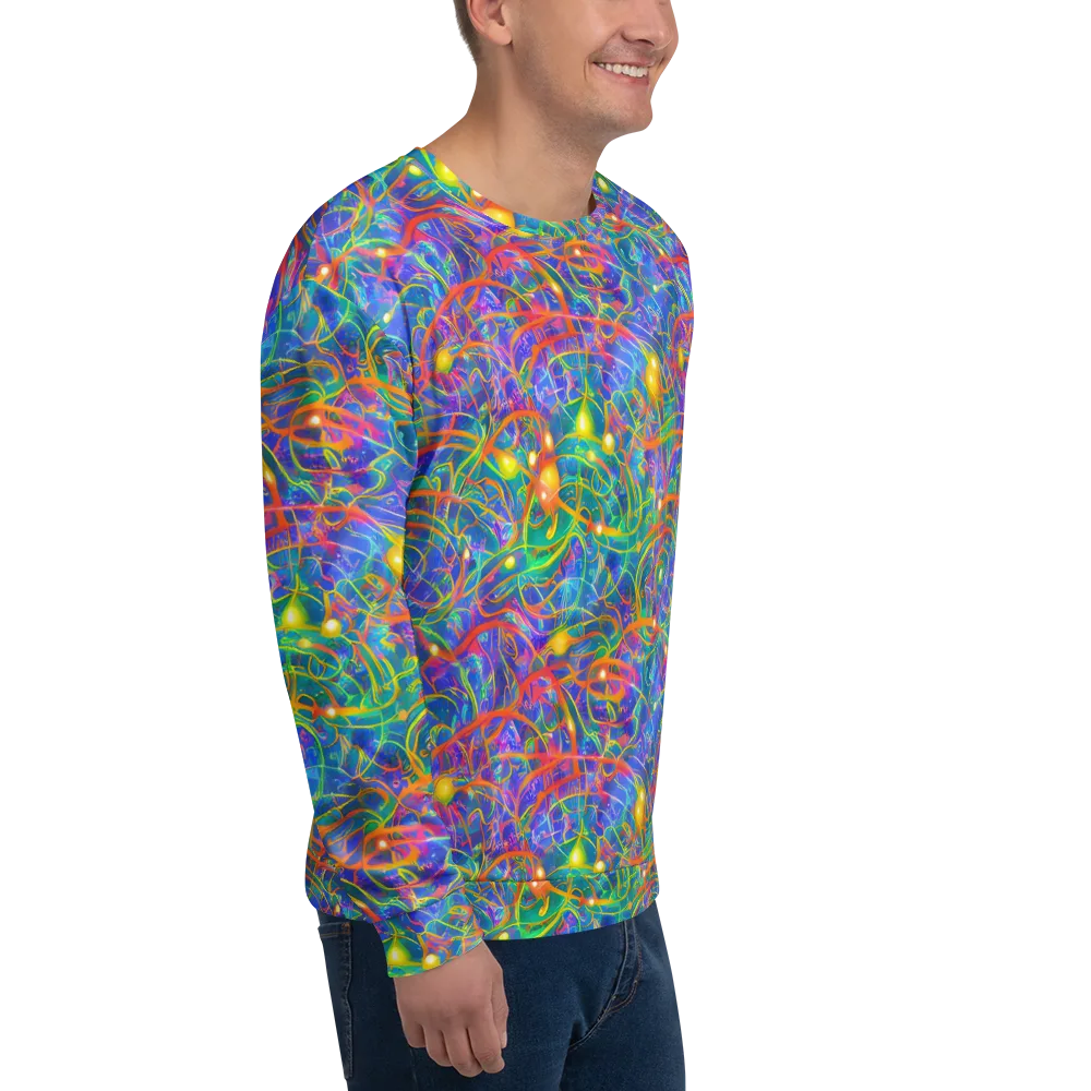 Psychedelic Vines on Sweatshirt — Right Front