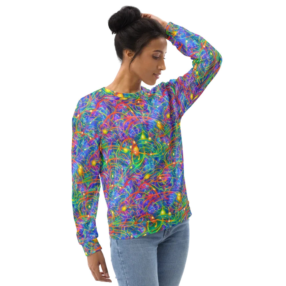 Psychedelic Vines on Sweatshirt — Right Front