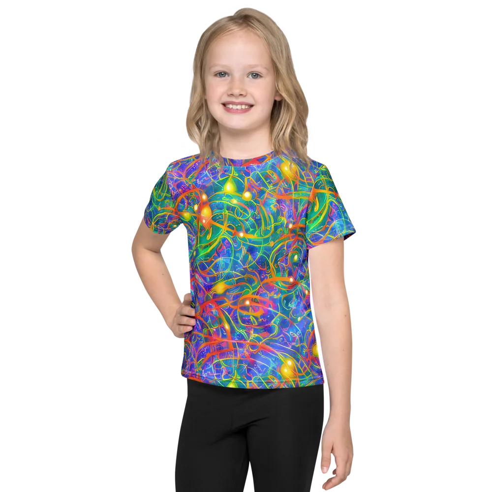 Psychedelic Vines on Kids Crew Neck T-Shirt — Front