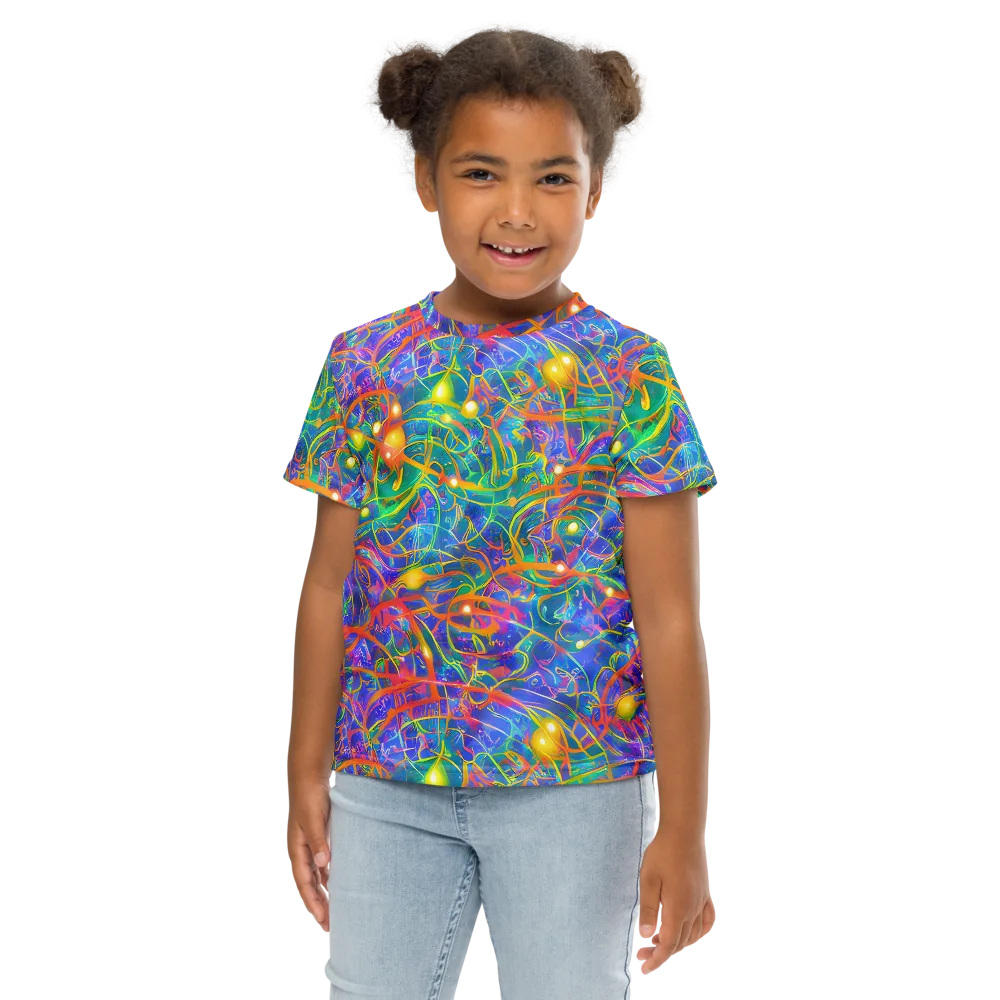 Psychedelic Vines on Kids Crew Neck T-Shirt — Front