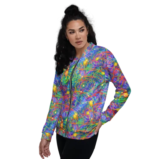 Psychedelic Vines on a Bomber Jacket
